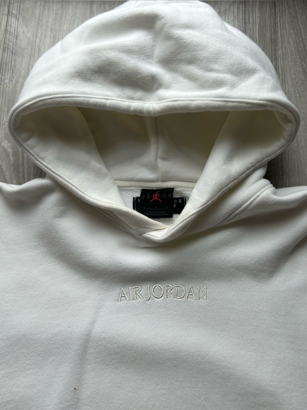 Jordan Heavyweight Wordmark Hoodie in Classic White (Small) - Picture 9 of 11